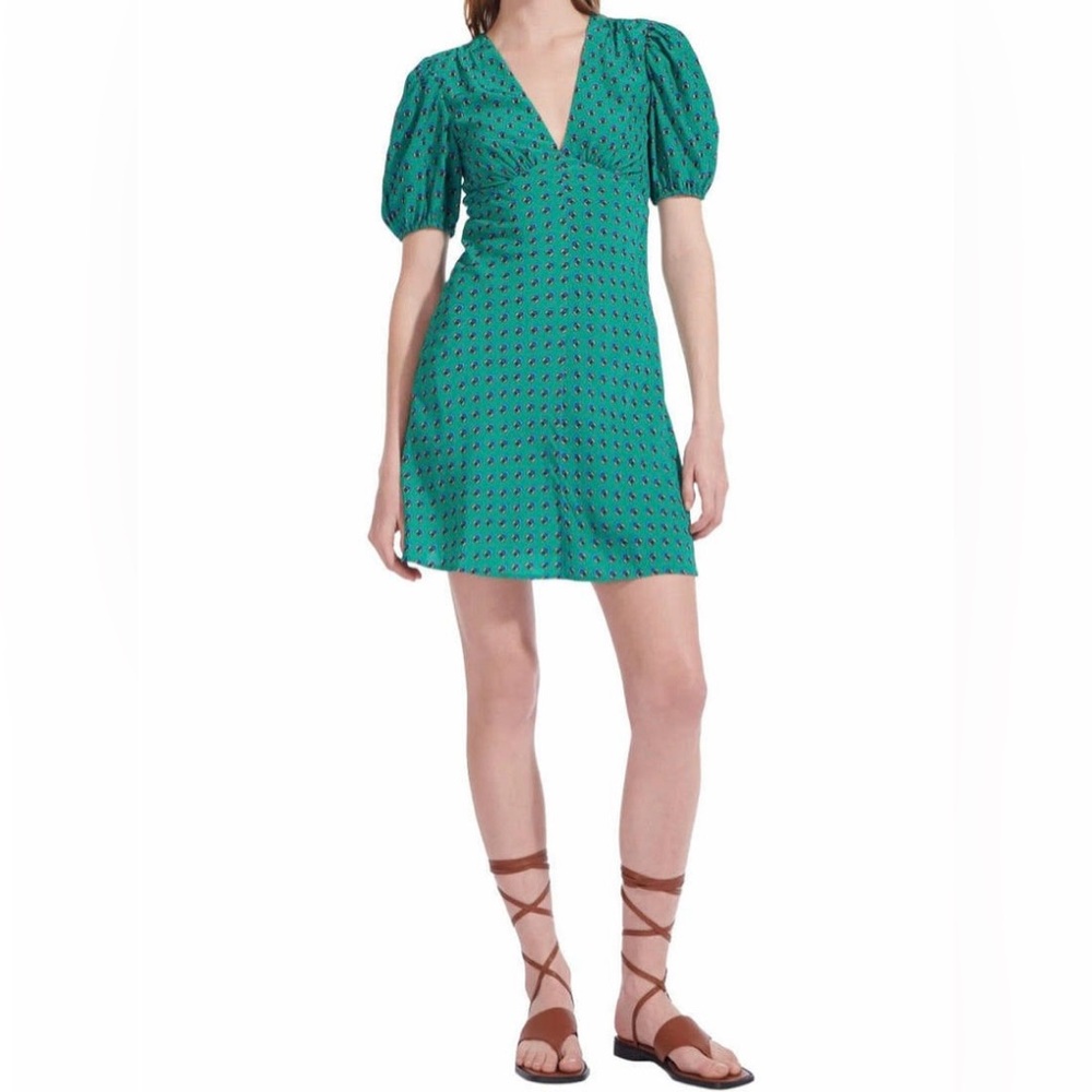 Staud Milla Minidress in Vine Calico
